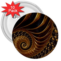 Fractal Spiral Endless Mathematics 3  Buttons (10 Pack)  by Amaryn4rt