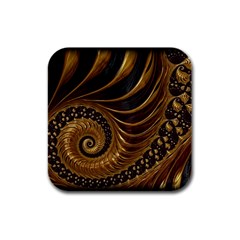 Fractal Spiral Endless Mathematics Rubber Square Coaster (4 Pack)  by Amaryn4rt