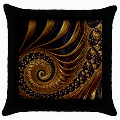 Fractal Spiral Endless Mathematics Throw Pillow Case (black) by Amaryn4rt