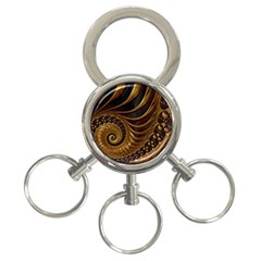 Fractal Spiral Endless Mathematics 3-Ring Key Chains