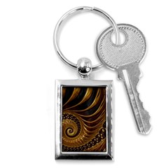 Fractal Spiral Endless Mathematics Key Chains (Rectangle) 