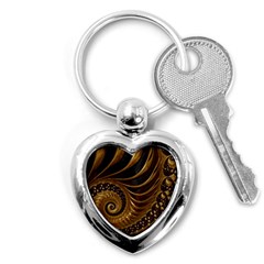 Fractal Spiral Endless Mathematics Key Chains (heart)  by Amaryn4rt