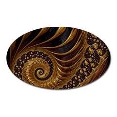 Fractal Spiral Endless Mathematics Oval Magnet