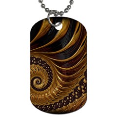 Fractal Spiral Endless Mathematics Dog Tag (One Side)