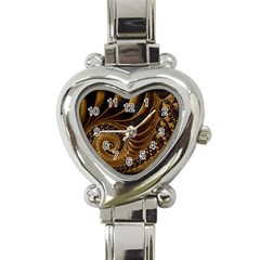 Fractal Spiral Endless Mathematics Heart Italian Charm Watch