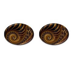 Fractal Spiral Endless Mathematics Cufflinks (oval) by Amaryn4rt