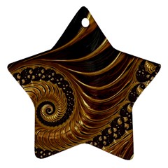 Fractal Spiral Endless Mathematics Star Ornament (Two Sides)