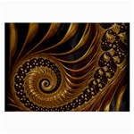 Fractal Spiral Endless Mathematics Large Glasses Cloth Front