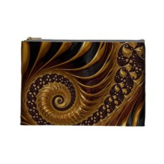 Fractal Spiral Endless Mathematics Cosmetic Bag (Large) 