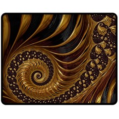 Fractal Spiral Endless Mathematics Fleece Blanket (medium)  by Amaryn4rt