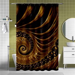 Fractal Spiral Endless Mathematics Shower Curtain 48  x 72  (Small) 