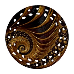 Fractal Spiral Endless Mathematics Round Filigree Ornament (Two Sides)