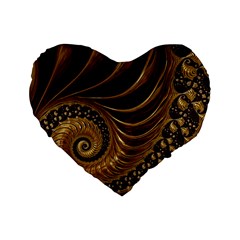 Fractal Spiral Endless Mathematics Standard 16  Premium Heart Shape Cushions by Amaryn4rt