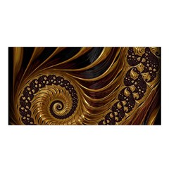 Fractal Spiral Endless Mathematics Satin Shawl