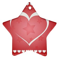 Postcard Banner Heart Holiday Love Ornament (star) by Amaryn4rt