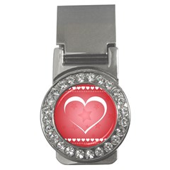 Postcard Banner Heart Holiday Love Money Clips (cz)  by Amaryn4rt