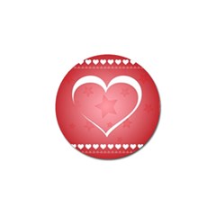 Postcard Banner Heart Holiday Love Golf Ball Marker by Amaryn4rt