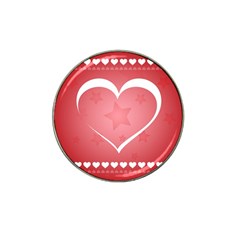 Postcard Banner Heart Holiday Love Hat Clip Ball Marker by Amaryn4rt