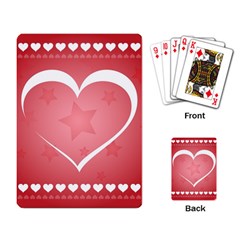 Postcard Banner Heart Holiday Love Playing Card by Amaryn4rt