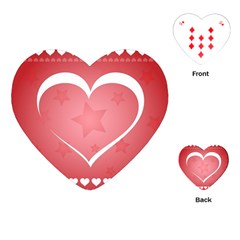 Postcard Banner Heart Holiday Love Playing Cards (heart)  by Amaryn4rt