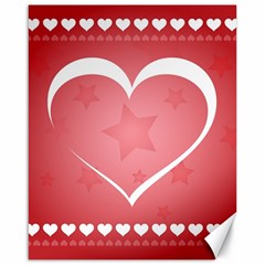 Postcard Banner Heart Holiday Love Canvas 16  X 20   by Amaryn4rt