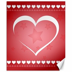 Postcard Banner Heart Holiday Love Canvas 20  X 24   by Amaryn4rt