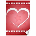 Postcard Banner Heart Holiday Love Canvas 20  x 30   19.62 x28.9  Canvas - 1