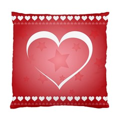 Postcard Banner Heart Holiday Love Standard Cushion Case (two Sides) by Amaryn4rt