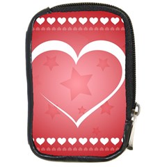 Postcard Banner Heart Holiday Love Compact Camera Cases by Amaryn4rt