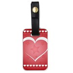 Postcard Banner Heart Holiday Love Luggage Tags (One Side)  Front