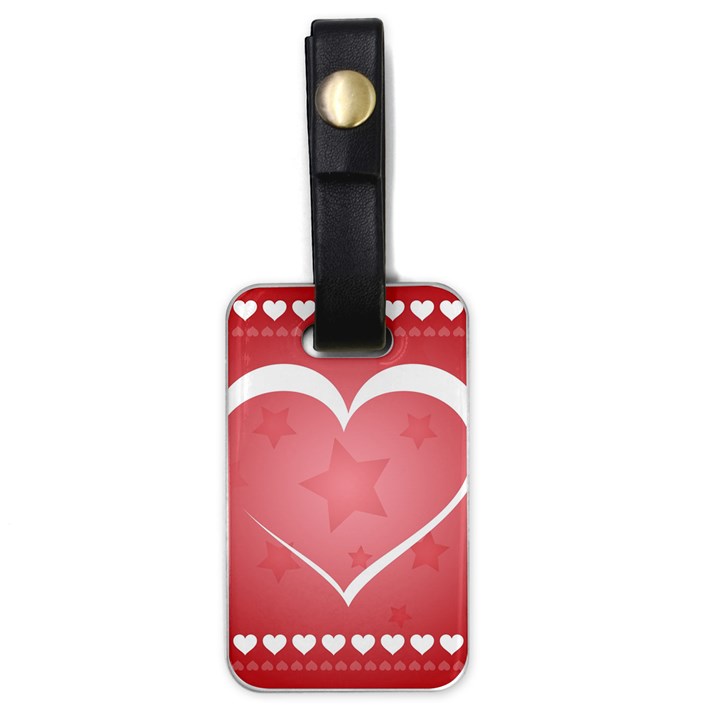 Postcard Banner Heart Holiday Love Luggage Tags (One Side) 