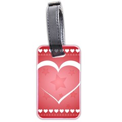 Postcard Banner Heart Holiday Love Luggage Tags (two Sides) by Amaryn4rt