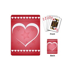 Postcard Banner Heart Holiday Love Playing Cards (mini)  by Amaryn4rt