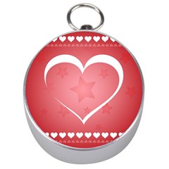 Postcard Banner Heart Holiday Love Silver Compasses by Amaryn4rt