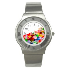 Graphics Cover Gradient Elements Stainless Steel Watch by Amaryn4rt