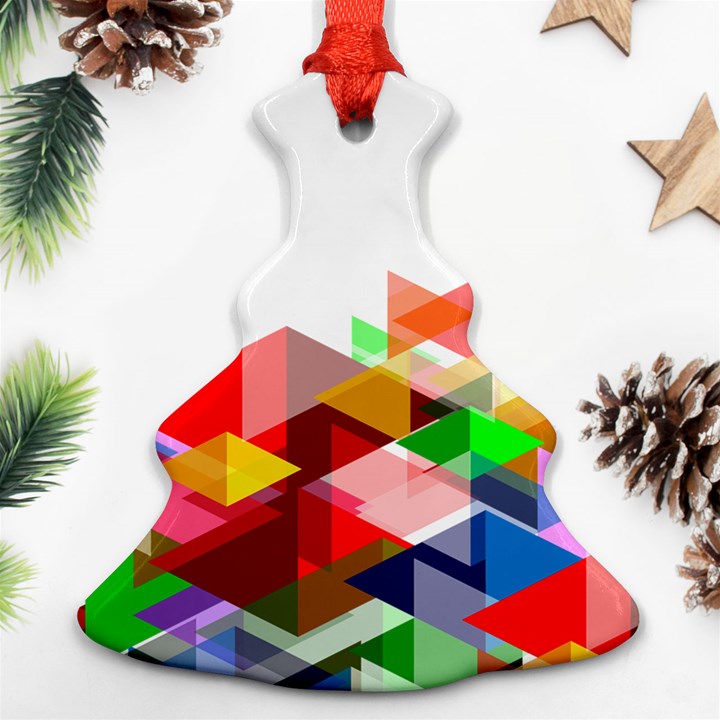 Graphics Cover Gradient Elements Christmas Tree Ornament (Two Sides)