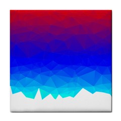 Gradient Red Blue Landfill Tile Coasters