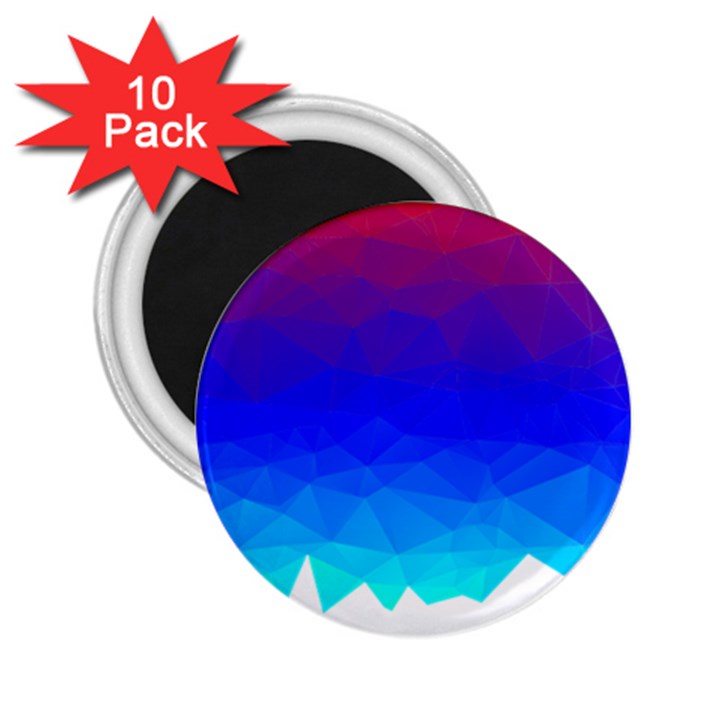 Gradient Red Blue Landfill 2.25  Magnets (10 pack) 