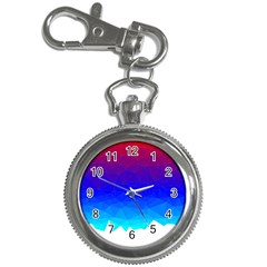 Gradient Red Blue Landfill Key Chain Watches