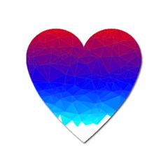 Gradient Red Blue Landfill Heart Magnet