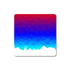 Gradient Red Blue Landfill Square Magnet