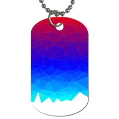 Gradient Red Blue Landfill Dog Tag (One Side)