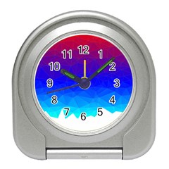 Gradient Red Blue Landfill Travel Alarm Clocks