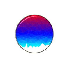 Gradient Red Blue Landfill Hat Clip Ball Marker