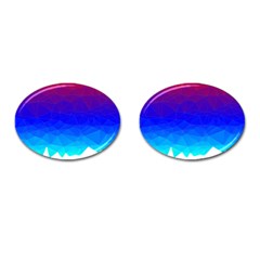 Gradient Red Blue Landfill Cufflinks (Oval)