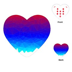 Gradient Red Blue Landfill Playing Cards (Heart) 