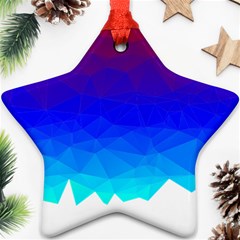 Gradient Red Blue Landfill Star Ornament (Two Sides)