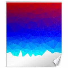 Gradient Red Blue Landfill Canvas 8  x 10 