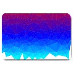 Gradient Red Blue Landfill Large Doormat 