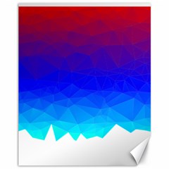 Gradient Red Blue Landfill Canvas 11  x 14  